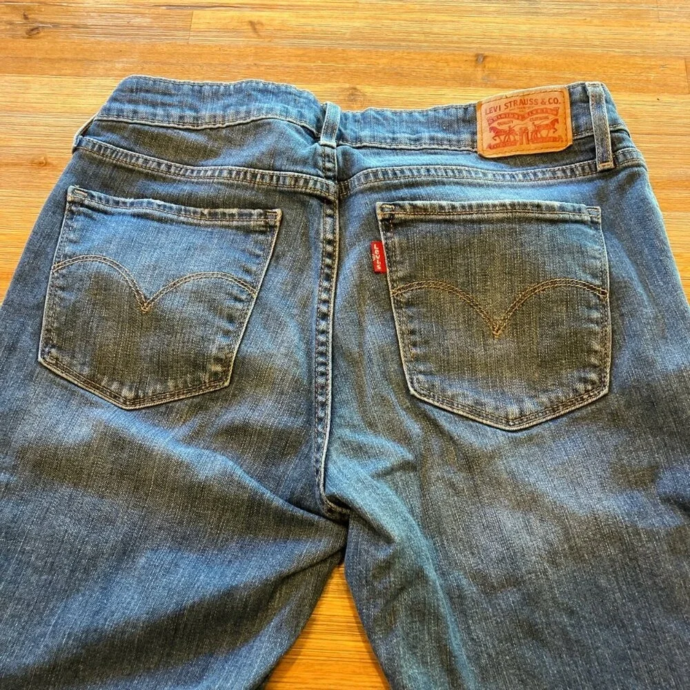 Levis 711 Skinny medium‎ wash stretch denim jean size 30 - Picture 4 of 7
